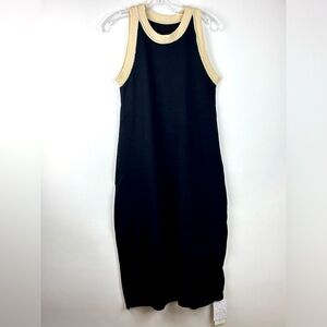 Commense Women's Knitted Monochrome Sleeveless Dress